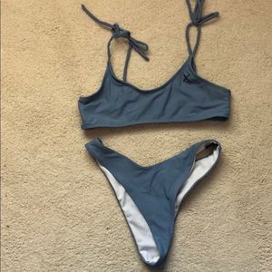 Sky blue top and bottom